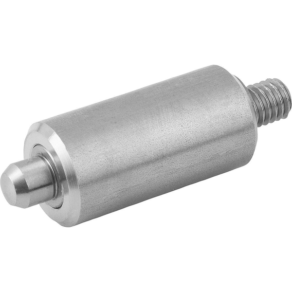 Indexing Plunger Wo Collar Size:3, D1=18, D=8, L=56, Form:N W Threaded Pin Wo. Groove, Ss Hardened